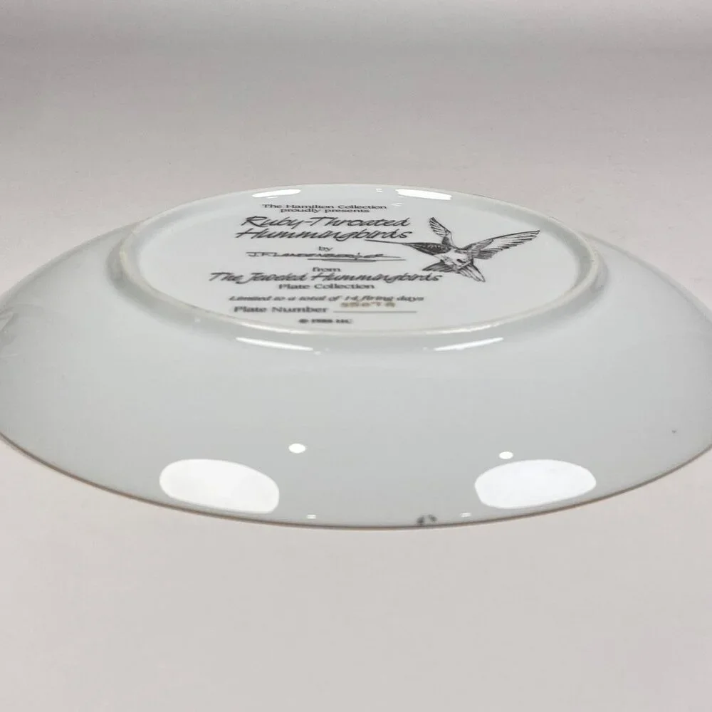 Ruby Throated Hummingbirds Decorative Plate Landenberger 1988 Collectible 3507A